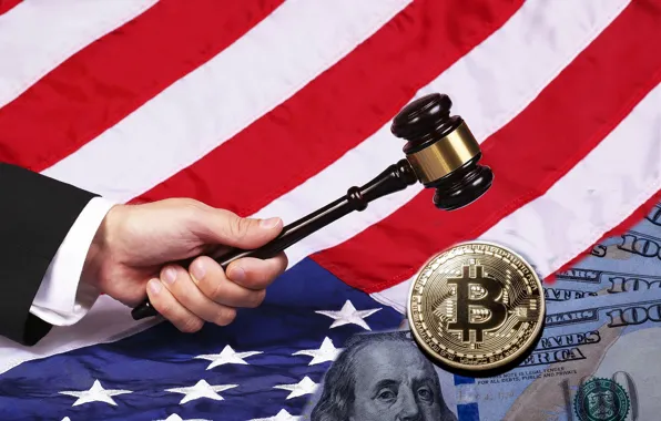 Flag, hammer, America, america, flag, bitcoin, bitcoin, hammer