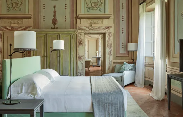 Design, style, room, interior, Italy, bedroom, Tuscany, Tuscany