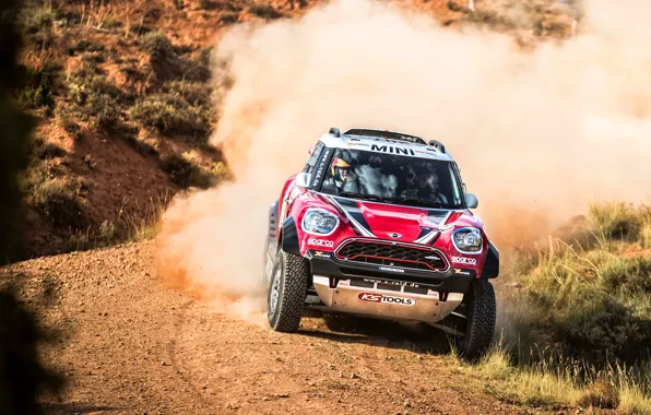 Red, Mini, Dust, Sport, Speed, Race, Rally, Dakar