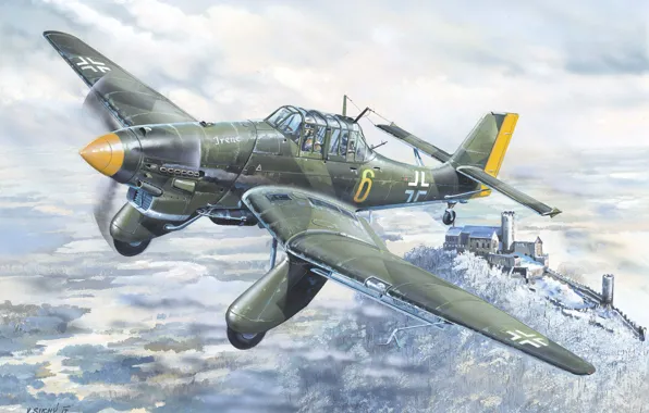 Germany, painting, Junkers, Air force, Ju.87A Stuka