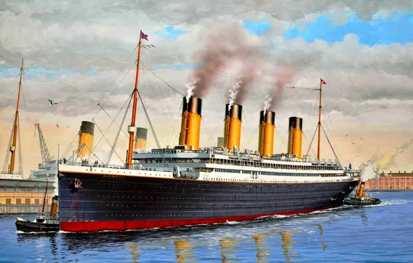 Picture UK, class "Olympic", "Olympic", The first of a series, three liners, Transatlantic liner