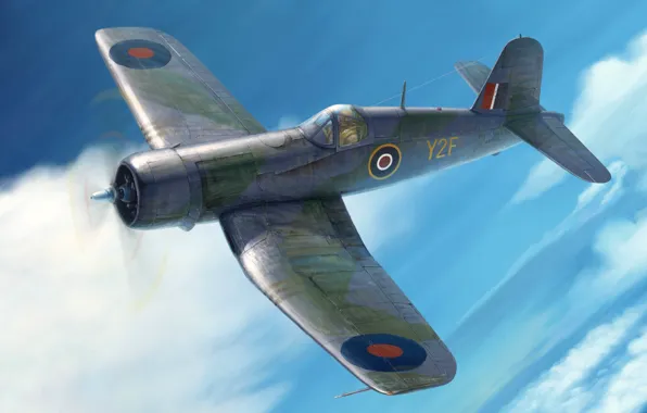UK, fighter-bomber, Deck, Vought F4U Corsair, royal navy, Tan Nu, Corsair Mk.III