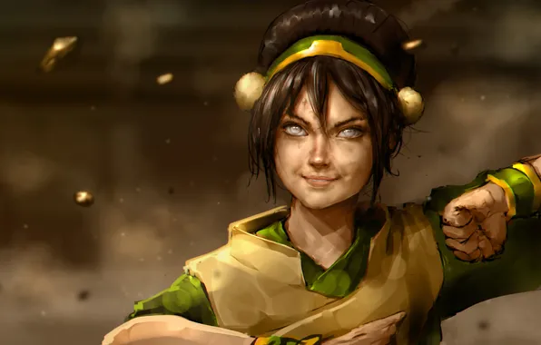Picture Avatar, anime, Toph Beifong, earthbending master