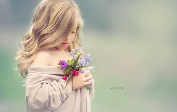 Flowers, mood, girl