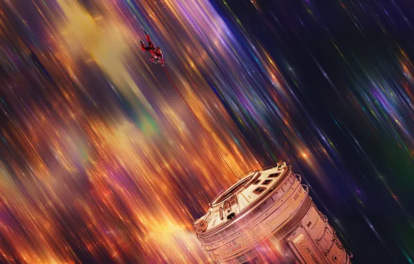 Picture space, fiction, the suit, poster, the cable, spaceship, astronaut, Ryan Gosling