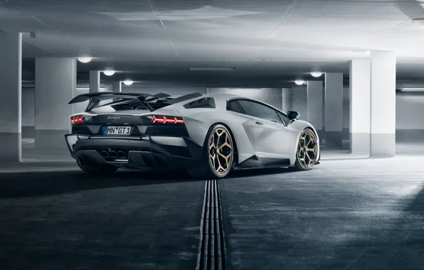 Lamborghini, supercar, rear view, 2018, Novitec Torado, Aventador S