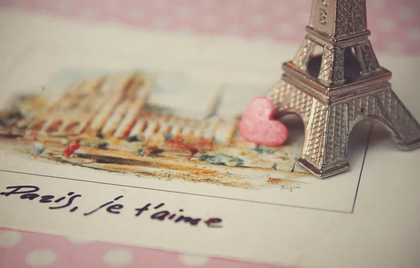 Macro, Paris, heart, picture, entry, Eiffel tower