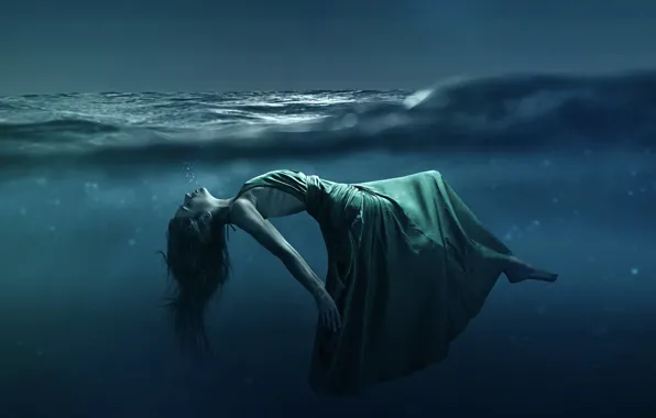 WATER, BUBBLES, DRESS, SURFACE, MOOD