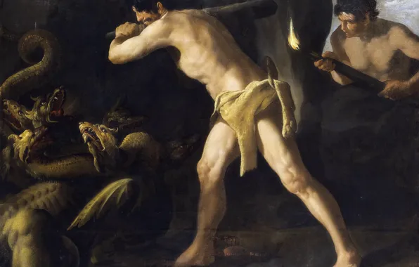 Francisco de Zurbaran, 1634, Cycle of Hercules, The battle of Heracles with the Lernaean Hydra