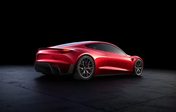 Roadster, rear view, Tesla, 2020