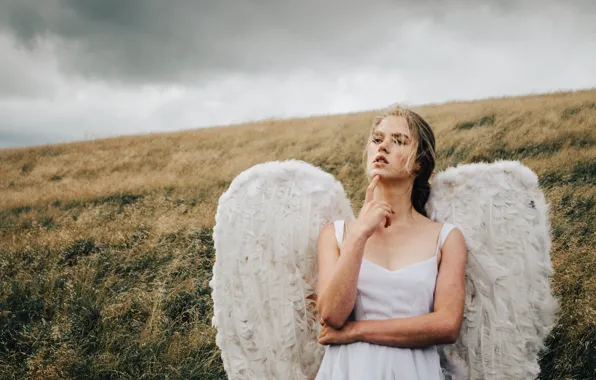 Picture girl, mood, wings, angel