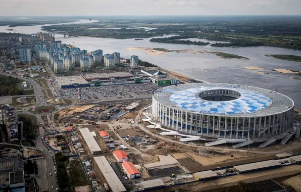 Arrow, stadium, fifa 2018, Nizhny Novgorod