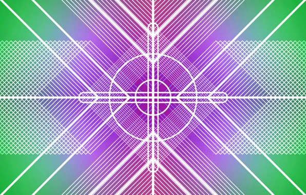 Line, circles, gradient, crossing