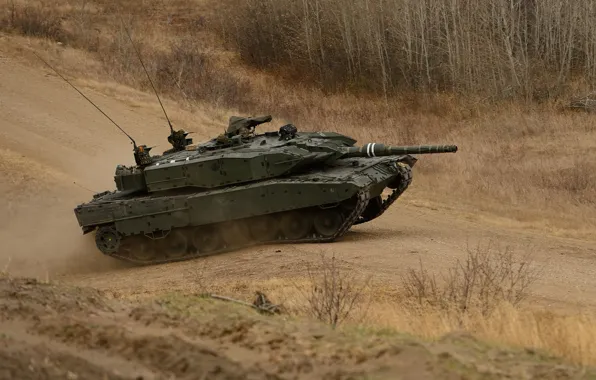 Picture road, tank, combat, Leopard-A4M
