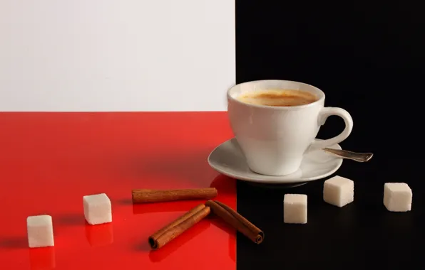 Picture design, Coffee, Cup, gloss, sugar, cinnamon, Coffee, coffee cup