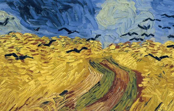 Field, crows, van Gogh