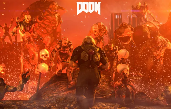 Game, demons, DOOM, id software, bethesda softworks, doomguy, dodgy