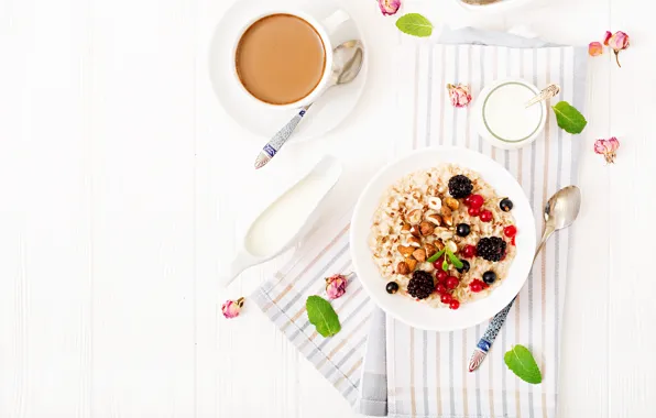 Berries, Breakfast, oatmeal, fruty, Timolina