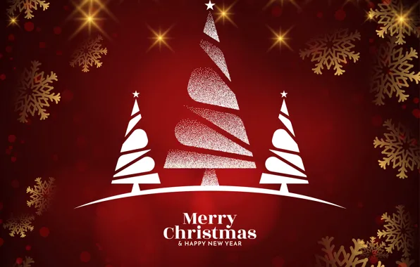 Stars, snowflakes, lights, lights, the inscription, graphics, Christmas, New year