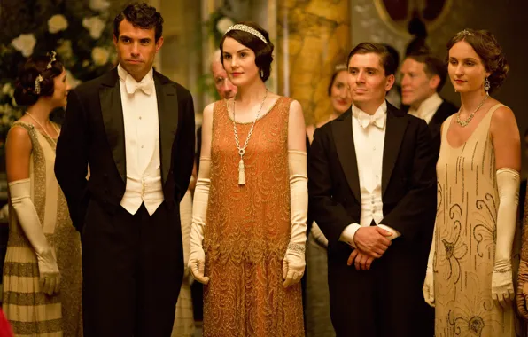 Picture actor, the series, drama, characters, Downton Abbey, Michelle Dockery, Mary Crowley, Tom Cullen