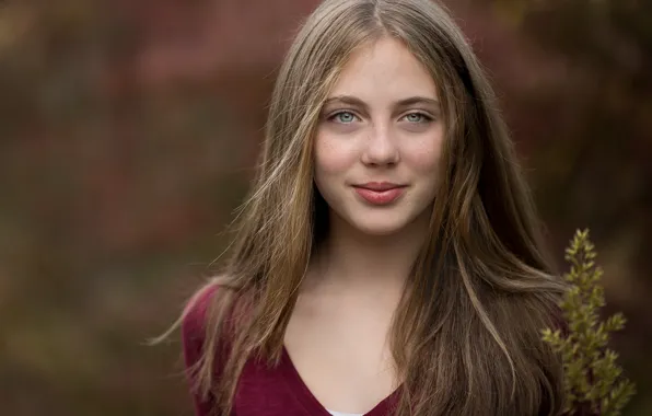 Look, girl, smile, hair