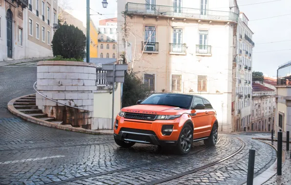 Picture Orange, Orange, SUV, Evoque, Rover, Range