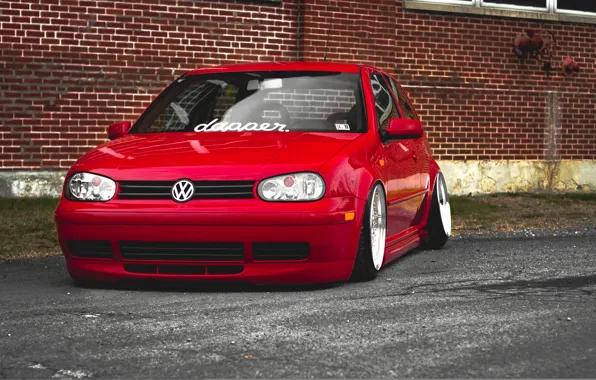 Picture red, tuning, volkswagen, before, red, Golf, golf, Volkswagen