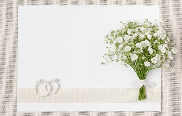 Flowers, bouquet, white, wedding, flowers, ring, bouquet, wedding