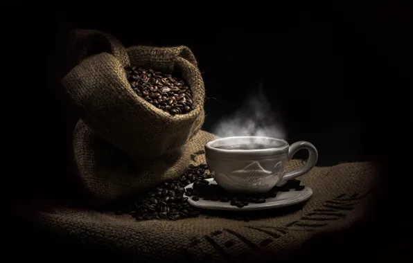 Coffee, grain, Cup, bag