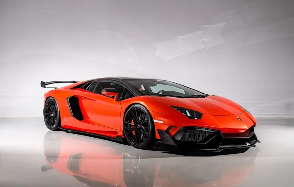 Lamborghini, Light, Orange, SuperVeloce, Aventador, VAG, Sight