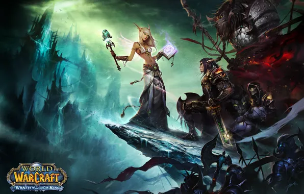 Weapons, sword, warrior, elves, MAG, WoW, World of Warcraft, axe