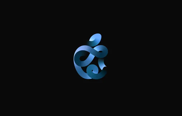 Apple, logo, apple logo Dark Mode, September event 2020