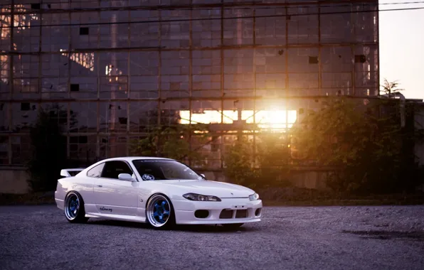 Picture white, S15, Silvia, Nissan, Nissan, Tuning