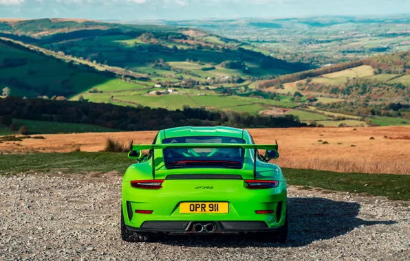 911, Porsche, rear view, 2018, GT3 RS