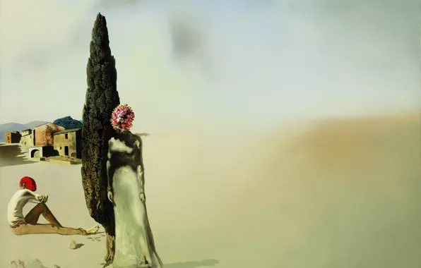 Surrealism, picture, Salvador Dali, Salvador Dali, Necrophiliac Spring