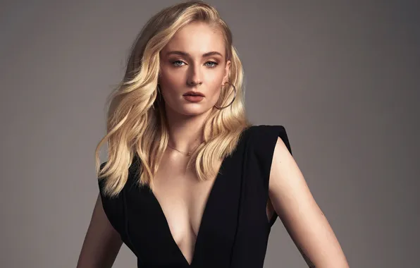 Picture look, girl, face, pose, portrait, actress, chain, beautiful