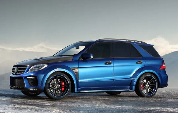 Picture blue, Mercedes, Inferno, Top Car, ML 63AMG