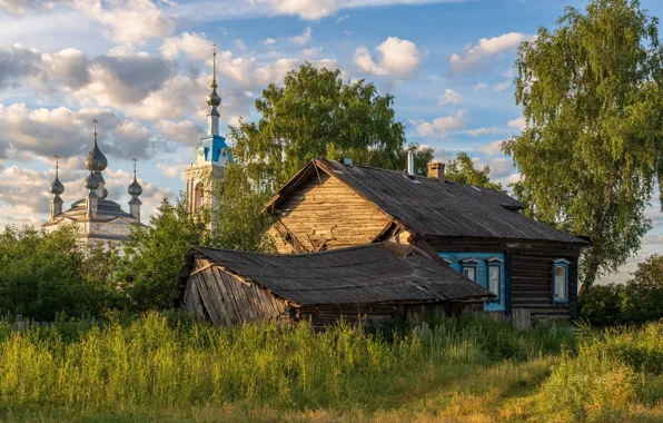 Picture hut, Yaroslavl oblast, Russian village, Savinskaya, Andrey Gubanov