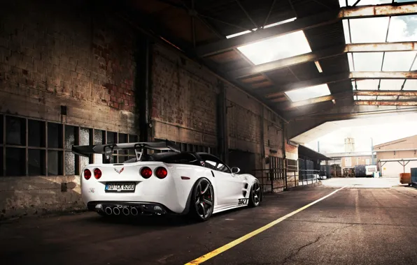 Picture roof, the sky, tuning, supercar, corvette, Chevrolet, zr1, rear view