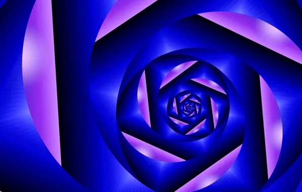 Color, spiral, the tunnel, the volume