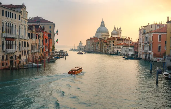City, Water, Italia, Venice, Sea, Boat, Buildings, Houses