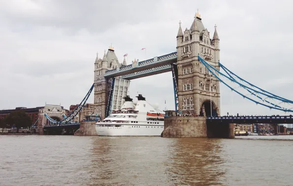 Water, bridge, river, England, London, London, England, cruise