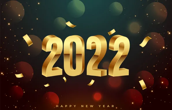 Background, gold, figures, New year, golden, new year, happy, decoration