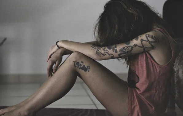 Girl, Mike, tattoo, tattoo