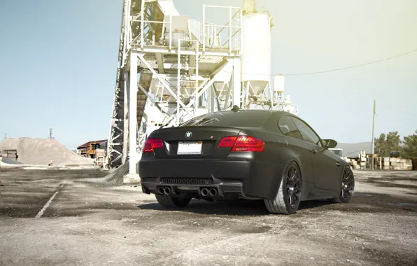 Picture the sky, bmw, BMW, black, back, e92, matte, matte black