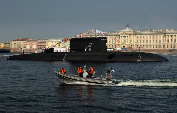 Holiday, Saint Petersburg, submarine, electric, diesel, SSK, the project 636.3, &quot;Krasnodar&quot;