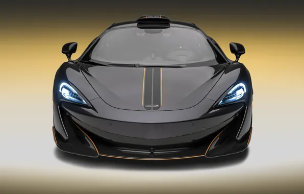 McLaren, supercar, front view, 2018, MSO, 600LT, Stealth Grey