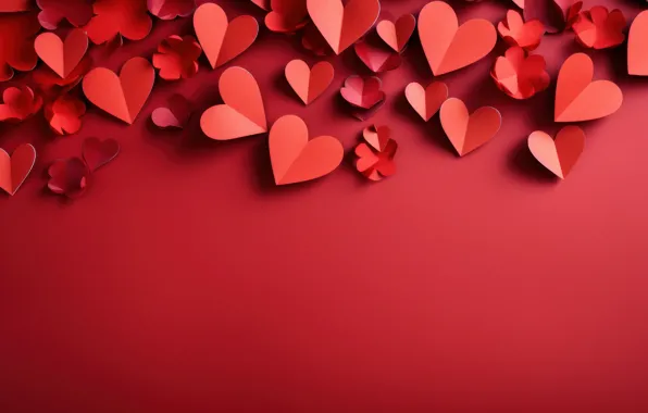 Love, holiday, heart, heart, hearts, heart, red background, congratulations