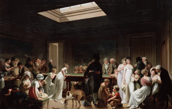 People, the game, Billiards, Boilly
