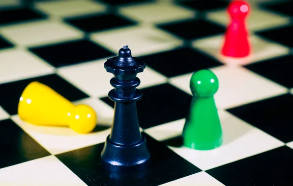 Chess, figure, cells, Board, Queen, pawns